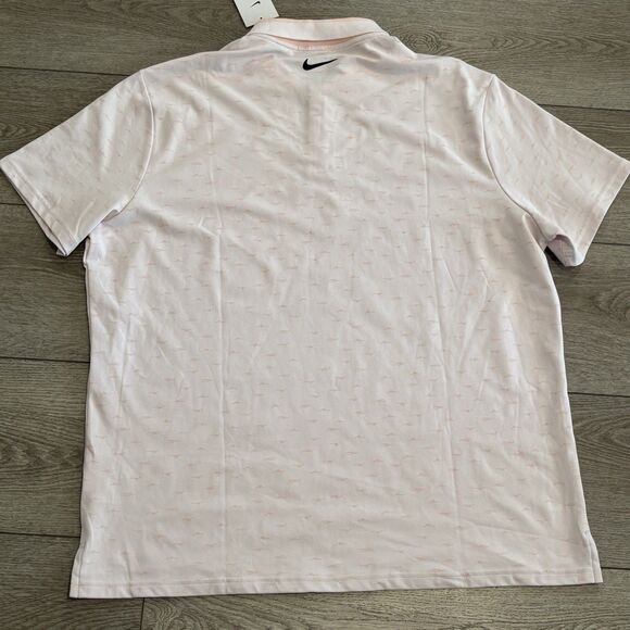 Nike Dri Fit Golf Polo Shirt Mens XL Pink All Over Print Pattern Preppy Casual - Picture 7 of 7